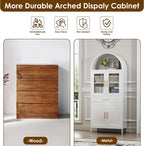 VEXPOR 73" Tall Arched Kitchen Pantry Cabinet - Image 5