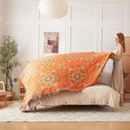 LUTBM Boho Throw Blanket for Bed 100% Cotton Soft Lightweight Quilt Floral - Image 7