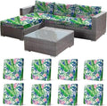 CALBODE 8 Pcs Outdoor Seat Cushion Covers, Tropical Plant | Botanical Chair by CALBODE