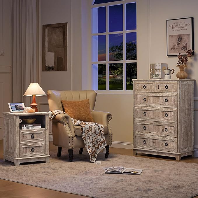 Joaxswe Farmhouse 6 Drawer Dresser - Image 6