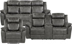 Lexicon Recliner Living Room Set, Home Theater Seating, Manual Polished - Image 3