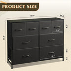 WLIVE Dresser for Bedroom with 8 Drawers, Wide Fabric Dresser for Storage and - Image 3