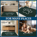 OLANLY Dog Door Mat for Muddy Paws 40x32, Paw Print Design Chenille Mud Mat | - Image 8