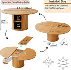 Wildhome Extendable Round Dining Table - Image 2
