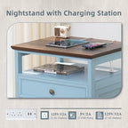 Joaxswe Farmhouse Nightstand Set of 2 - Image 7