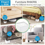 Bed Risers 1 inch, 2 inch, 3 inch, 4 inch Heavy Duty, Adjustable Furniture Riser - Image 3