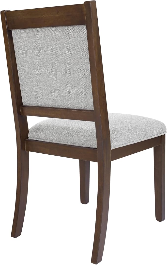 HomePop Open Back Upholstered Wood Frame Dining Chairs - Image 5