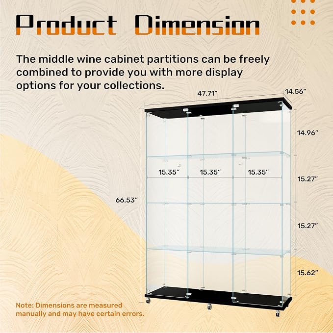 LFT HUIMEI2Y Glass Display Cabinet 12 Shelves - Image 2