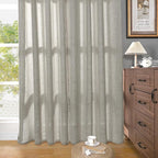 YoungsTex Extra Long Linen Curtains 95 Inch 2 Panels - Image 7
