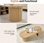 Oval Fluted Coffee Table - Image 3
