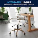 Flash Furniture Whitney Mid-Back Swivel LeatherSoft Desk Chair - Image 9