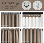 Topfinel 86 Inch Blackout Linen Curtains - Image 5