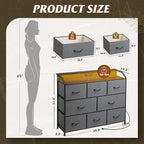 WLIVE Dresser TV Stand with Power Outlets, Led Dresser - Image 3