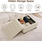 WUTUTUEE 30" Fabric Square Storage Ottoman - Image 7
