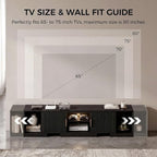 IRONCK TV Stand for 55-80 Inches TVs, Extendable Corner Entertainment Center - Image 3