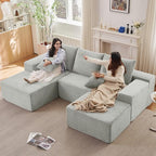 107" Cloud Modular Sectional Couches, Modern Convertible U Shaped Couch by ODUWA