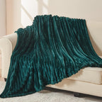 NEWCOSPLAY Fleece Ribbed Cozy Twin Blanket - Image 3