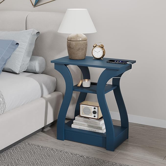 FROMJBEST End Table with Charging Station, Side Table with USB Ports and Outlets - Image 5