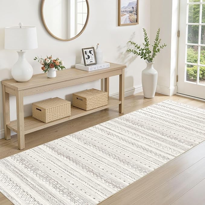 cotiled Hallway 2.6x8 Runner Rugs Washable Boho Moroccan Soft Rug | Solve - Image 3