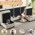 WUTUTUEE 107”Modular Sectional Sofa Convertible U Shaped Sofa Couch Set - Image 3