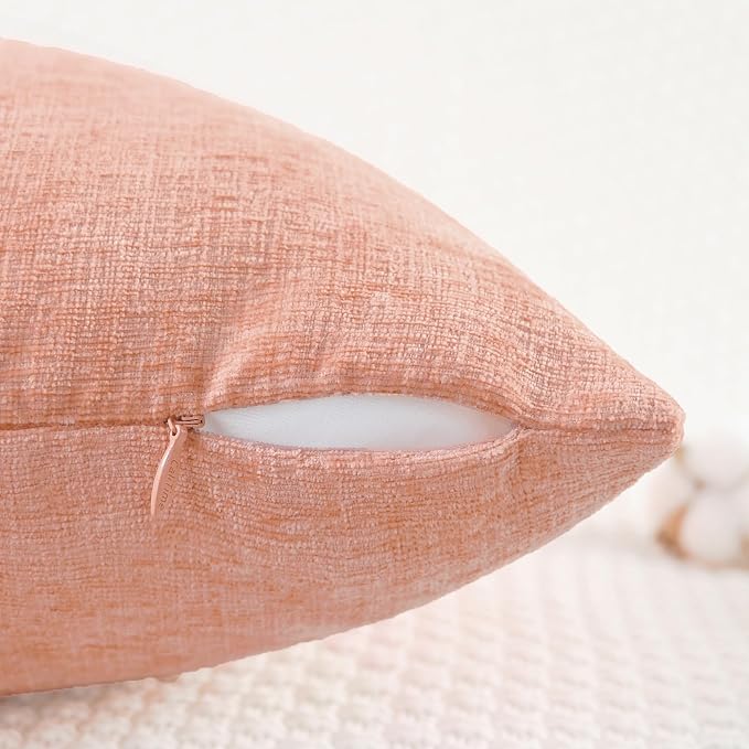 CaliTime Decorative Couch Throw Pillow Covers 20 X 12 Inches Dusty Pink | Pack - Image 3