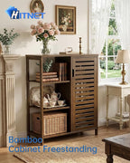 HITNET Bathoom Storage Cabinet, Bamboo Floor Cabinet - Image 4