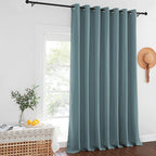 NICETOWN Sliding Glass Door Curtain 120 inches Long, Grommet Room Darkening - Image 2