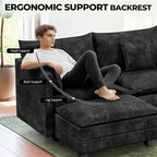 LEVELEVE 112.5" L-Shape Modular Sofa - Image 8