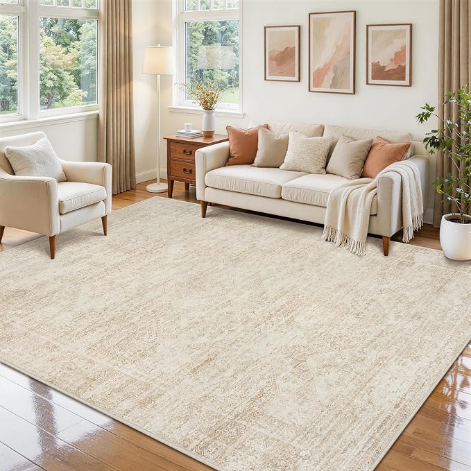Aelenmu 6x9 Area Rugs for Living Room Washable Bedroom Dining Room Beige | - Image 9