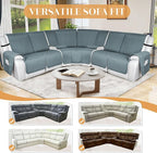 HDCAXKJ 100% Waterproof Reclining Sectional Couch Covers L Shape Recliner Sofa - Image 6