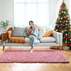 Blush Runner Rugs for Bedroom Living Room, Fluffy 2x6 Hallway Soft Area Rug | - Image 7