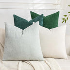 Set of 4 Soft Textured Decorative Throw Pillow Covers 16x16 Inch Cozy Farmhouse by Cozoomy