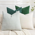 Set of 4 Soft Textured Decorative Throw Pillow Covers 24x24 Inch Cozy Farmhouse by Cozoomy