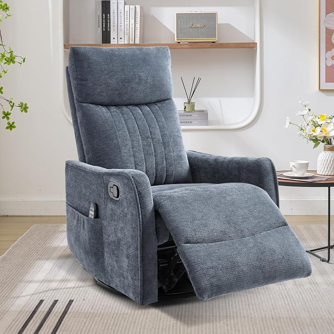 Trustyue Swivel Rocker Recliner Chair, 360° Swivel Recliner by Trustyue