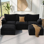 Vesgantti 108" U Shaped Sectional Couch, Comfy Cloud Modular Sectional Sofa by Vesgantti
