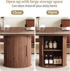 weselon 43"-59" Extendable Round to Oval Dining Table - Image 4