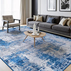 Rugflix 8x10 Area Rugs for Living Room, Washable Blue Grey Large Rug | Machine - Image 9