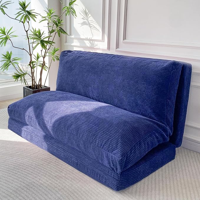 MAXYOYO Folding Sofa Bed, Extra Thick and Long Floor Sofa Convertible Sleeper by MAXYOYO