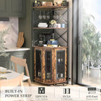 Aheaplus Corner Bar Cabinet - Image 7