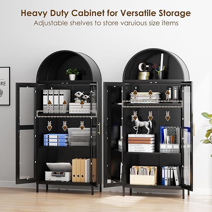 VEXPOR 73" Tall Arched Bookcase - Image 7