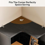 IRONCK Corner Bookshelf, 70.87" Tall Corner Bookcase - Image 4