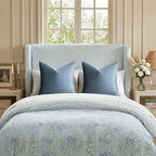GIGIZAZA Stone Blue Velvet Throw Pillow Covers 22x22 Pack of 2 | Decorative - Image 6