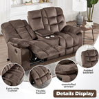 HAOMARKETS 3 Pieces Recliner Sofa Furniture Set, Include 2 Power Recliner Chairs - Image 6