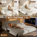 KEIKI 94.5" King-Size 3-in-1 Convertible Sleeper Sofa, Oversized Pull-Out Couch - Image 4