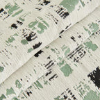 DREAMINGO Abstract Chenille Couch Cover Blanket Beige Green Black Boho Sofa - Image 6