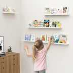 Floating Shelves for Wall, 48 inch Wood Floating Shelves Set of 2, Picture - Image 2