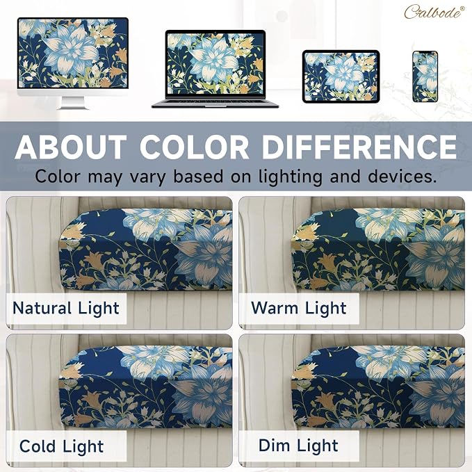 CALBODE 12Pcs Stretch Patio Cushion Cover, Printed Couch & Sofa Slipcovers - Image 6