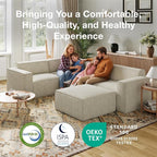 Novilla 151.2" Modular Sectional Sofa, No Assembly Cloud Sectional Couch - Image 12