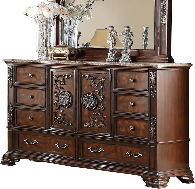 First of a Kind Santa Monica Traditional 4 Piece Queen Bedroom Set - Image 5
