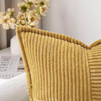 MIULEE Decorative Lumbar Throw Pillow Covers 12x20 Inch Gold 2 Pack | Boho - Image 2